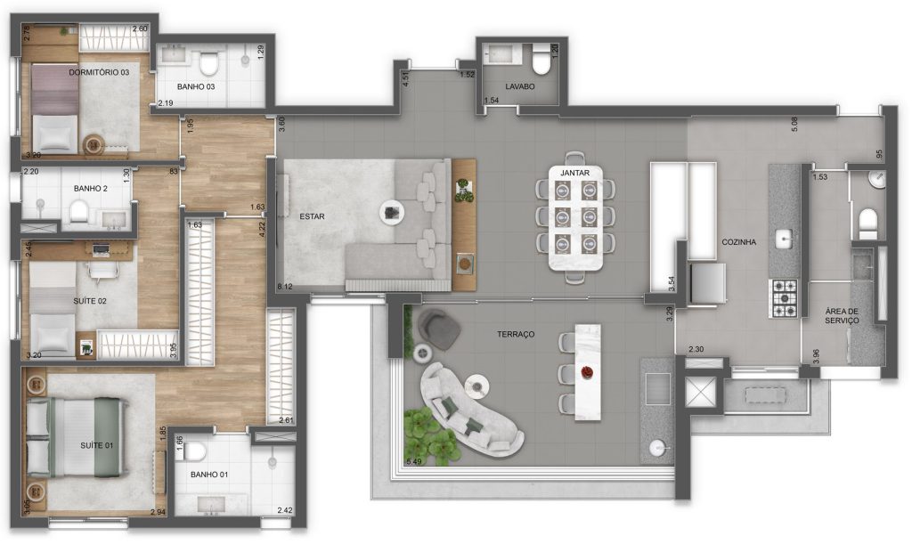 Residencial Florear com cozinha americana