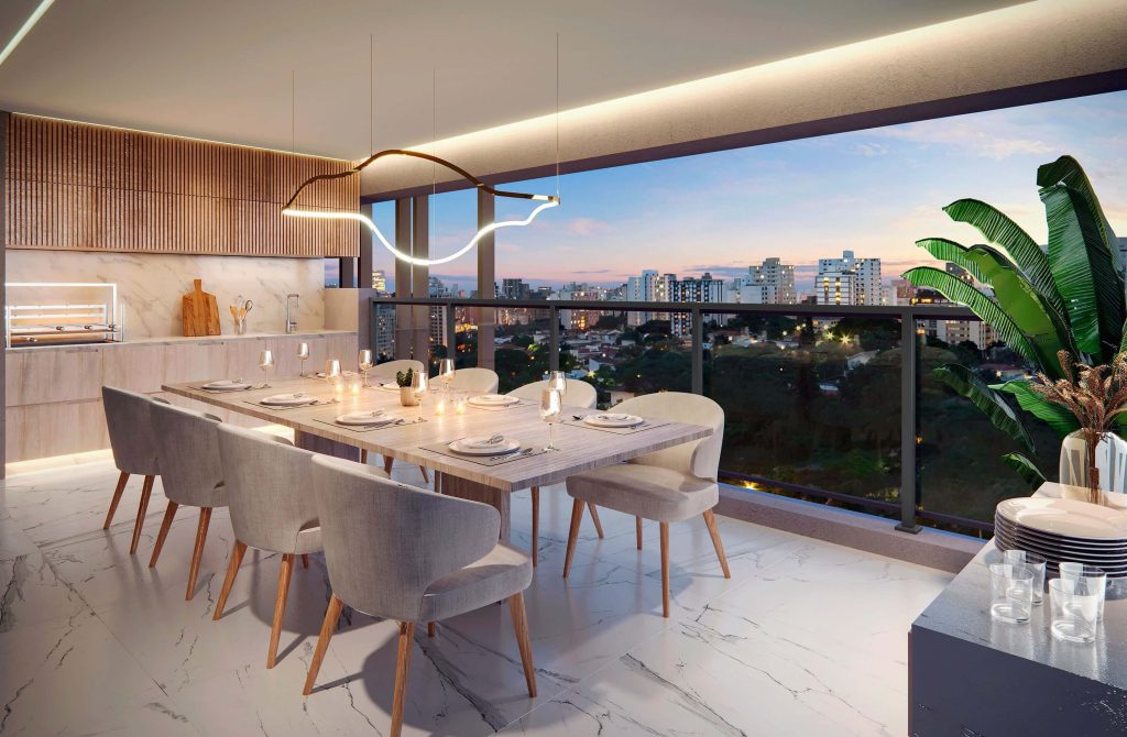 Varanda gourmet do Unik Residence