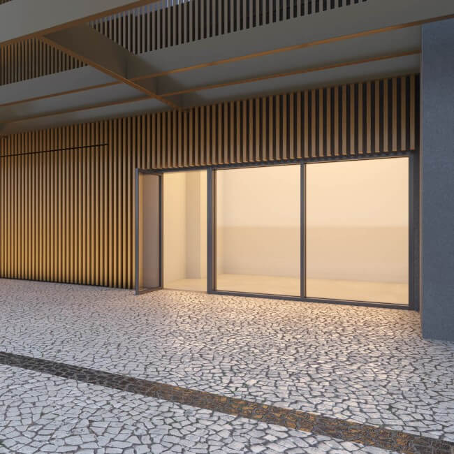 Perspectiva Ilustrativa da Loja 1 de 23m²