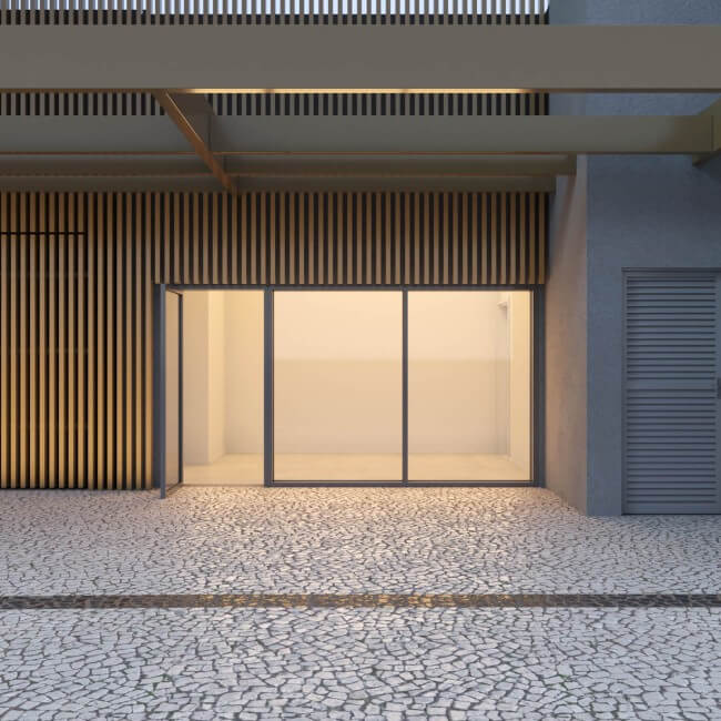 Perspectiva Ilustrativa da Loja 1 de 23m²