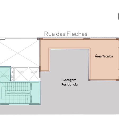 Perspectiva Ilustrativa da planta da Loja 1 e 3