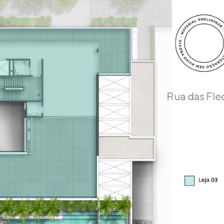 Perspectiva Ilustrativa da planta da Loja 3